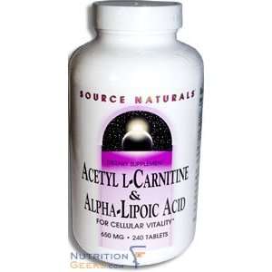  Source Naturals Acetyl L Carnitine & Alpha Lipoic Acid 