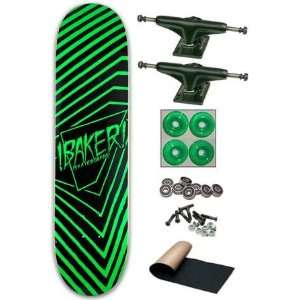 com Baker Team Exlamation Green Complete Skateboard Deck New on Sale 