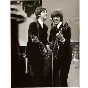  Beatles Paul McCartney George Harrison in Black 16x20 
