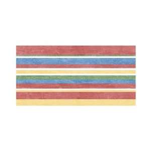  Red Blue and Yellow Stripes Wallpaper Border Kitchen 
