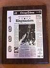 Chicago Bulls 1996 NBA Championship Plaque Chicago Tribune (Michael 