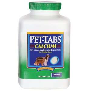  Virbac Pet Tabs Calcium Supplement for Dogs and Cats   180 
