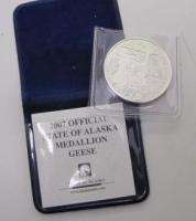 Alaska Mint Medallion State Coin 2007 Geese 1oz Silver w/ COA  