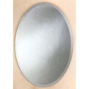  Large Frameless Oval Bevel Mirror