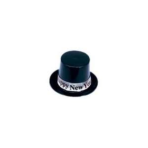    Happy New Year Black and Silver Top Hat