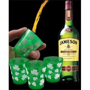 Green Irish Shamrock Shot Glasses (12 pack): Everything 