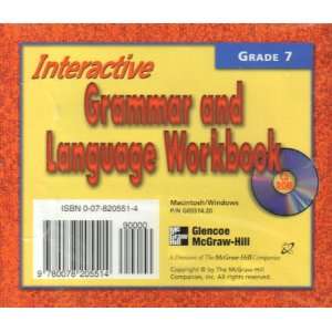   Interactive Grammar and Language CD Rom Workbook ~ Grade 7: Software