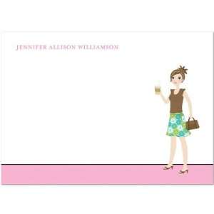  Paper Portraits Note Cards   Simply Chic Pink By Scb Pp 