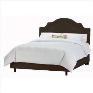  Skyline Furniture 77XBED (Shantung Chocolate) Arc Notched 