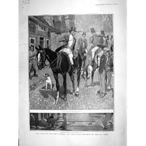   : 1905 HUNTING HORSES BICESTER HOUNDS DOGS SPORT MEN: Home & Kitchen