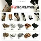 Faux Fur Fluffy Boots Leg Warmers Cuffs Cyber.Silver  