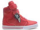 NEW PAIR TK Society Supra Justin Bieber High Top Skateboard Shoes Red