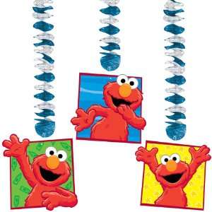  Sesame Street Elmo Dangling Decorations 3 pc: Toys & Games