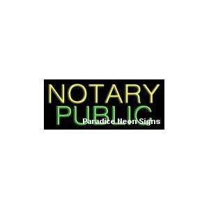  Notary Public Neon Sign 10 x 24: Sports & Outdoors