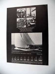 Cheoy Lee Luders 36 Yacht sailboat boat 1970 print Ad  