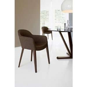  Gossip Chair Frame/Seat color: Walnut/Sand: Home & Kitchen