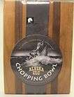   Long Alaska Ulu Birch Walnut Stripe Wood Chopping Bowl Cutting Board