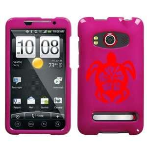  HTC EVO 4G RED TURTLE ON A PINK HARD CASE COVER 