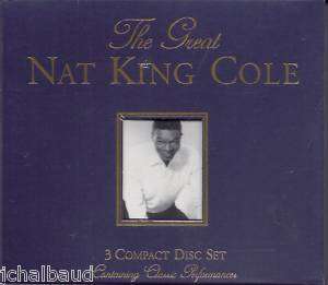NAT KING COLE THE GREAT 3 CD BOX SET BRAND NEW 821838451020  