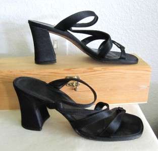   West Brazil Womens Black Sandals Wide 3 Heels Open Heels Shoes 8.5 M