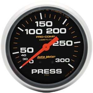  AutoMeter 2 5/8 Pressure Gauge, 0 300 Psi Automotive