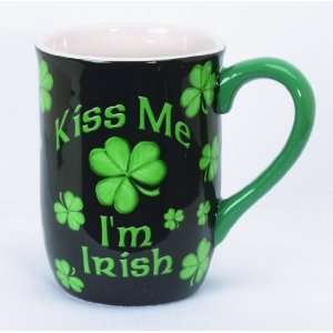  Kiss Me IM Irish Coffee Mug: Kitchen & Dining