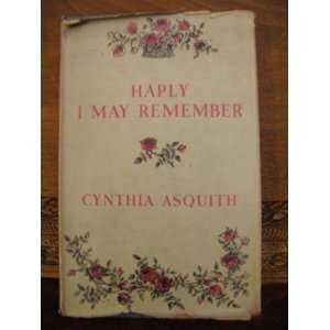 Haply I May Remember Cynthia Asquith  Books