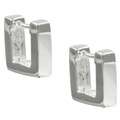 Sterling Essentials Sterling Silver Mini Square Hinged Hoop Earrings 