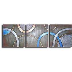 Modern Tailspin Hand painted Canvas Art  Overstock