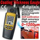 Ultrasonic Digital Coating Thickness Meter Gauge Tester 0~1200µm with 