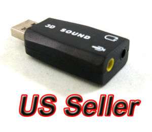 USB 2.0 to 3D 5.1 AUDIO SOUND CARD ADAPTER 3.5 mm  