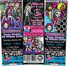 printed monster high birthday invitations dead tired spa dawn of