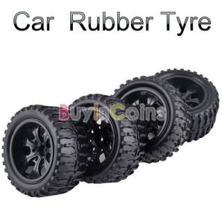   RC 1/10 RC On Road Car Toy Truck Rubber Tires Tyre Plastic Wheel Rim