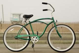 Firmstrong 26 Beach Cruiser Bike Mens Dark green  