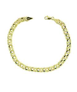 14k Yellow Gold Charm Bracelet  Overstock