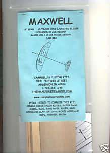 Maxwell 18 Campbells hand launched glider kit  