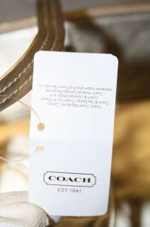 COACH *NEW $328* LAURA LEATHER K1182 F18336 SIGNATURE EMBOSSED GOLD 