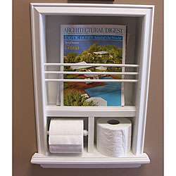 In wall Bevel framed Magazine Rack/ Toilet Paper Holder  Overstock 