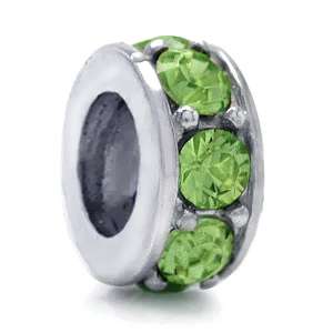 Crystal 925 Sterling Silver Spacer European Charms Bead  