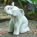 Celadon Ceramic Green Elephant Welcome Sculpture (Thailand)