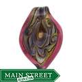 Murano style Glass Blue Twisted Leaf Swirl Pendant  Overstock