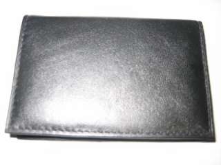 BLACK THIN LEATHER CREDIT CARD WINDOW ID SMALL WALLET69  