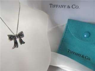 Tiffany & Co. Bow Ribbon Sterling Silver Necklace  