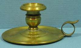 VERY SMALL OLD GERMANY BRASS CANDLE HOLDER 1 HIGH SO CUTE T109  