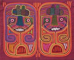 Fabric Jaguar Bodies Mola Tapestry (Panama)  