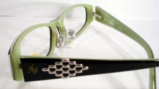 APPLE BOTTOMS 707 BLACK Green Eyeglass WOMEN Eyewear Frame  