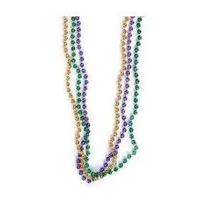   Mardi Gras Purple/Gold/Green Beads 33 inch (1 Dozen) 