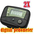 2PCS LCD Run Pedometer Walking distance Calorie Counter Digital Black