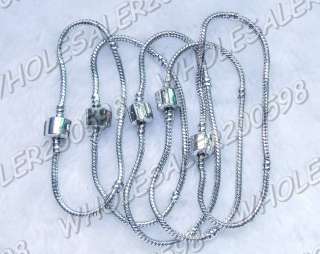 20strands Silver Snake Safety Chains Bracelets 17 21cm  