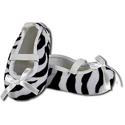 Black and White Zebra Infant Girl Shoes  